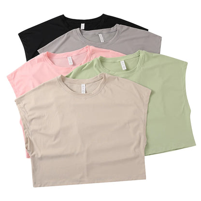 Women’s Loose Fit Quick Dry Sports Top – Short Sleeve Yoga Gym Running Athletic Crop T-Shirt Activewear Summer Fitness Shirt