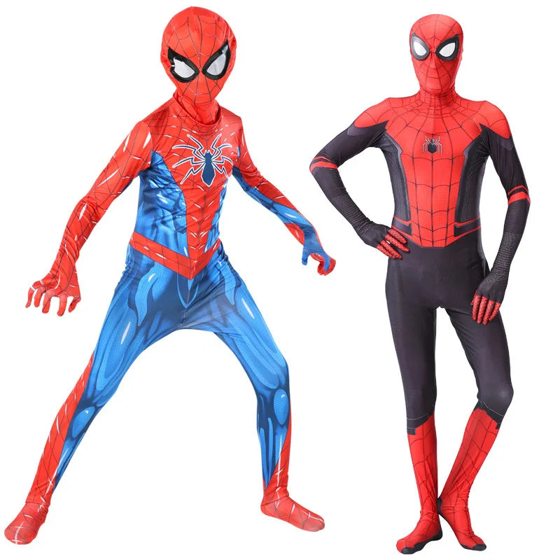 Men's Amazing Spiderman Cosplay Costume – Miles Morales Superhero Zentai Bodysuit Jumpsuit for Boys, Girls, Halloween & Christmas