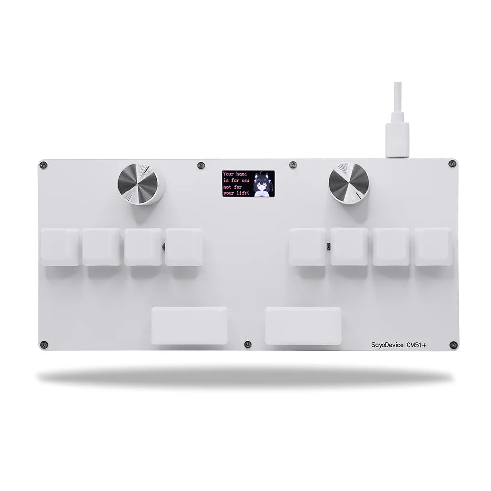 CM51 SayoDevice Rapid Trigger Gaming Keypad with Knob & Screen – Magnetic Switch Macro Keyboard for OSU, DJMAX & Shortcuts