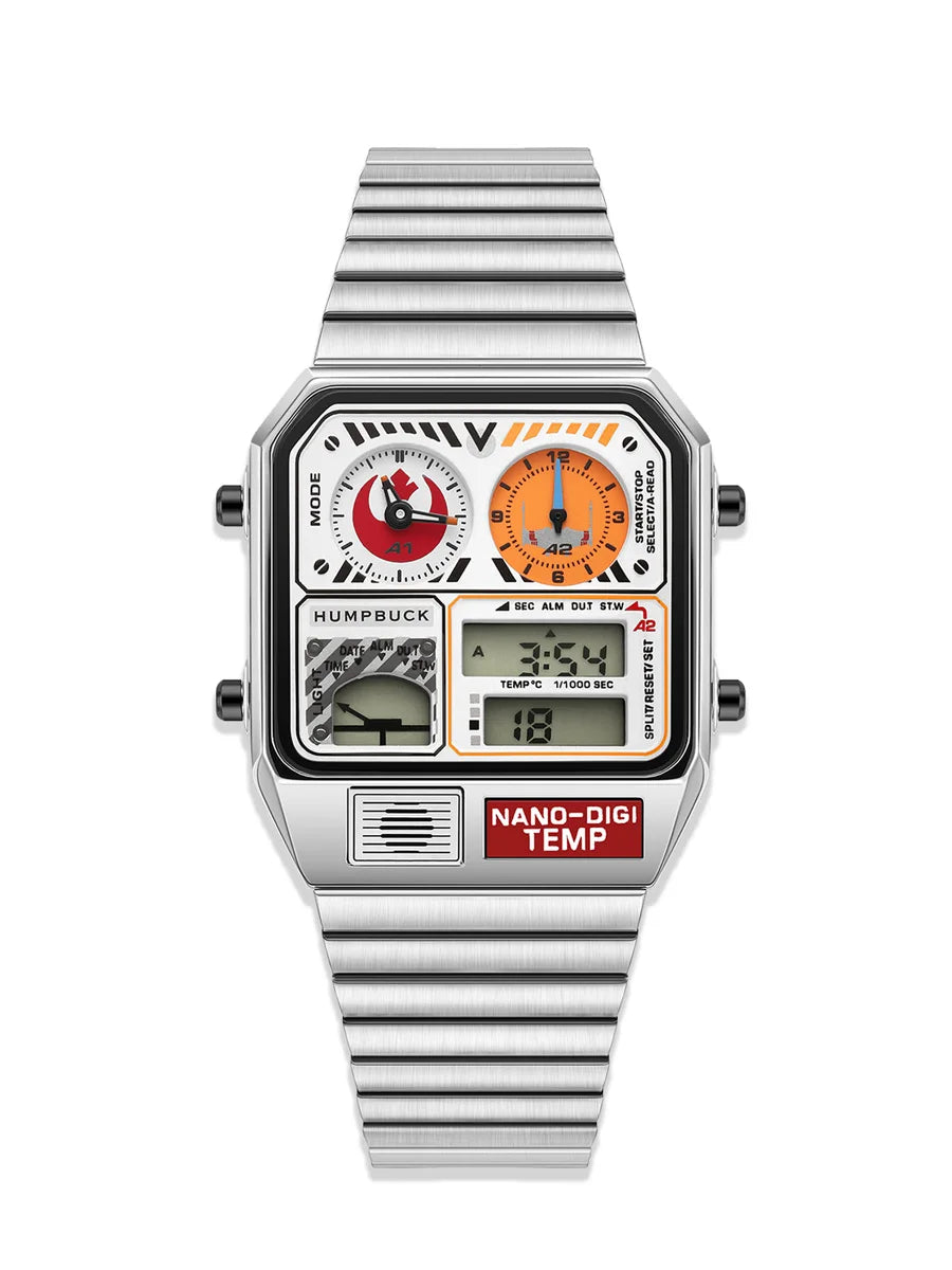 HUMPBUCK Digital Watch for Men – Classic Multifunctional Wristwatch with Temperature, Stopwatch, Dual Time & Calendar