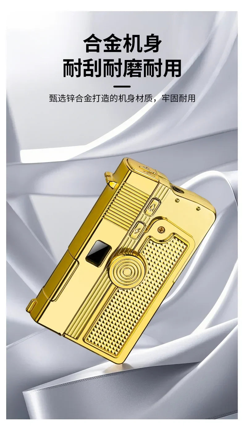 2025 Windproof Dual-Use Laser Lighter – Electric & Gas Multifunctional Metal Lighter for Men