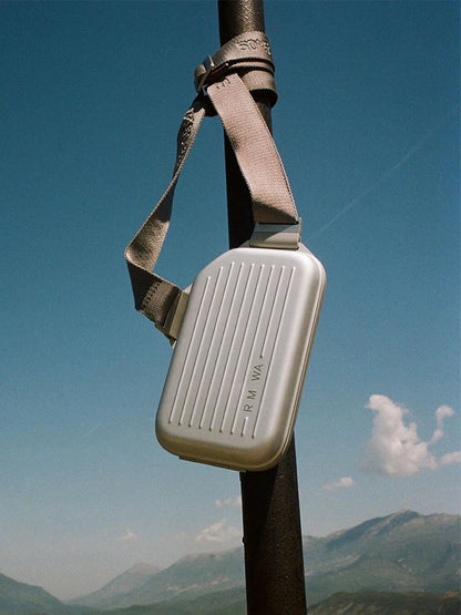 2025 RMWA Light Luxury Single-Shoulder Crossbody Bag — Vertical Aluminum-Magnesium Alloy Travel Bag, Silver Stylish Luggage