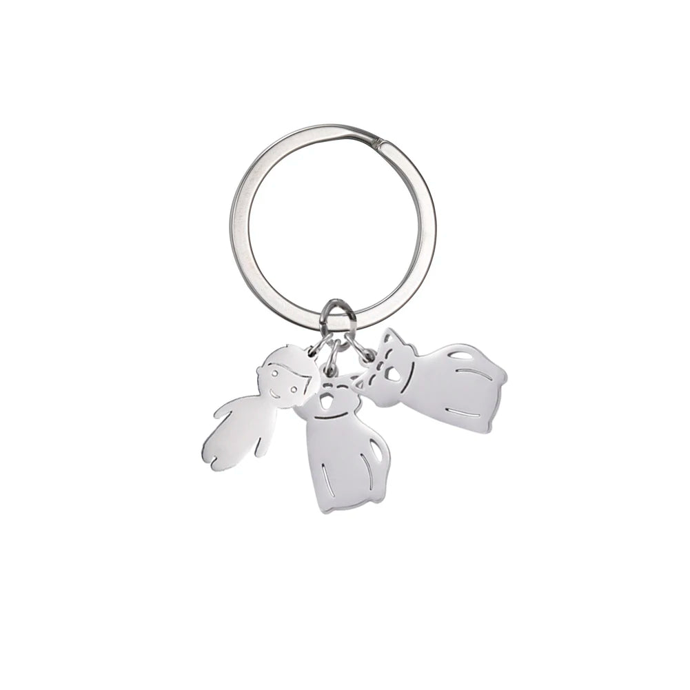 Personalized Kids & Family Keychain – Custom Name Key Chain for Mother’s Day, Couples, Boys, Girls, Pets, Mom, Dad, Baby Gift