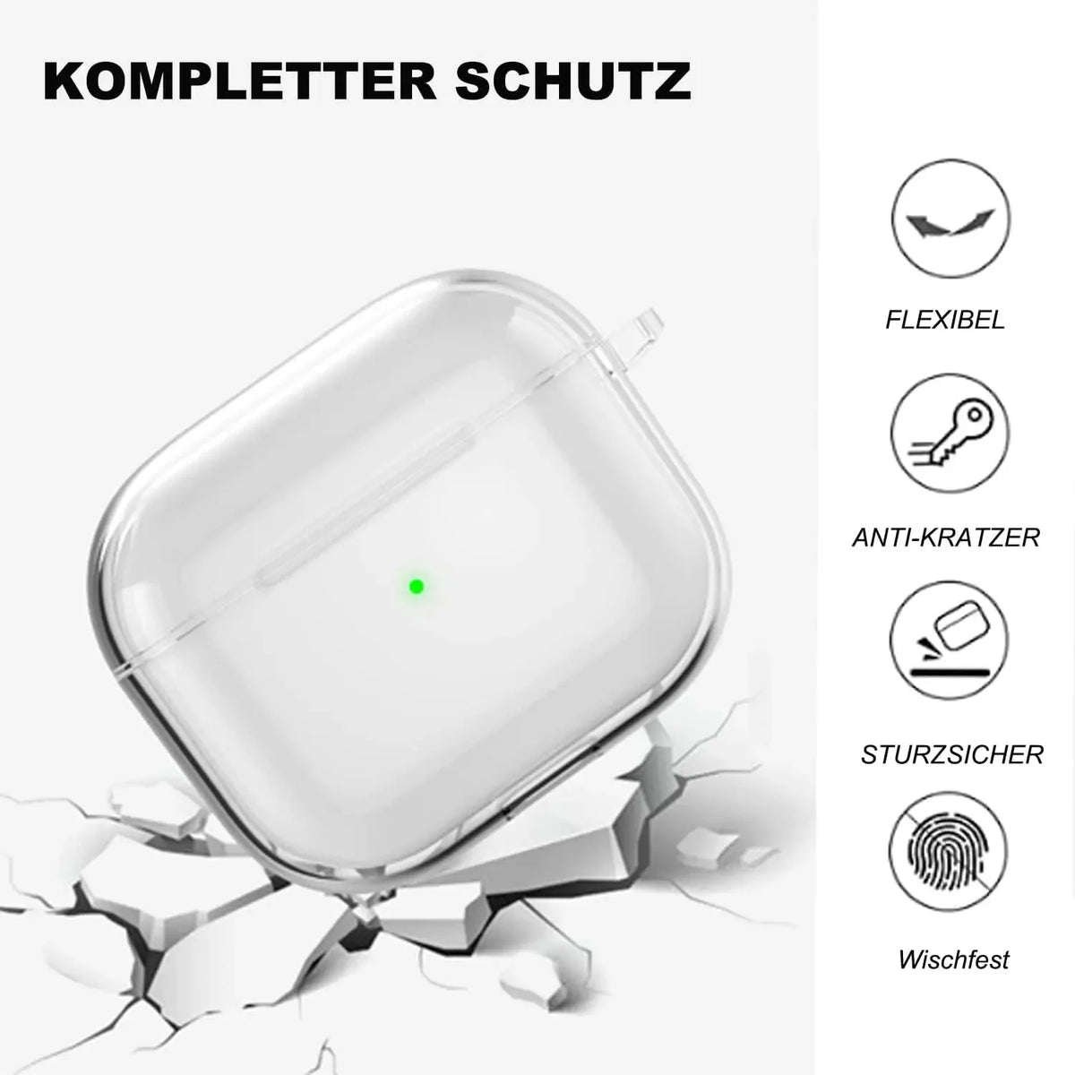 Wireless Earbuds TPU Case - Protective ANC Bluetooth Headphone Cover for Pro 2nd Gen Pods 3/4
