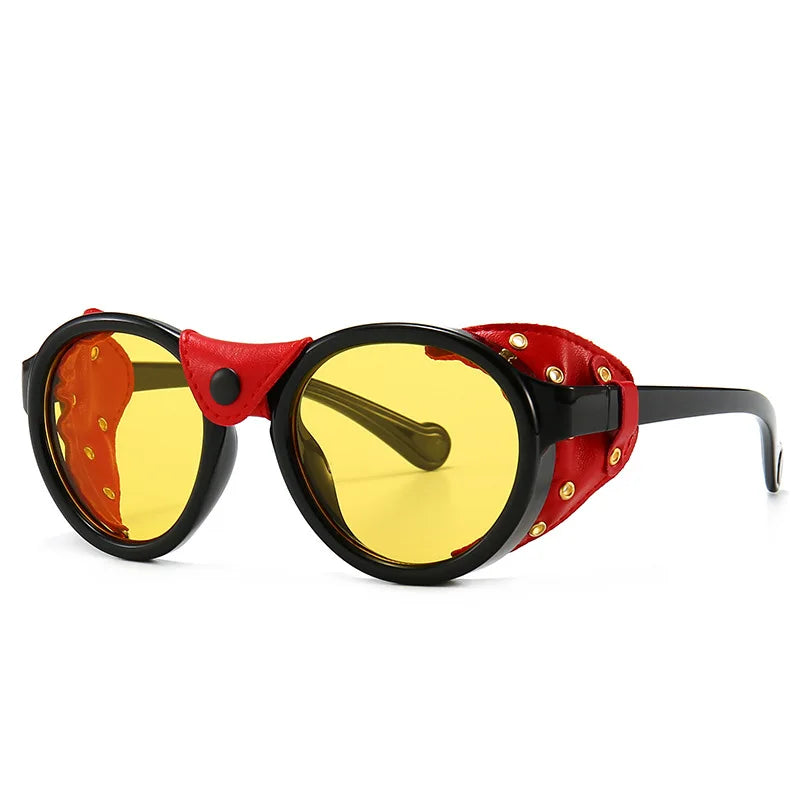46311 Steampunk Oval Windproof Goggles – Vintage UV400 Sunglasses for Men & Women