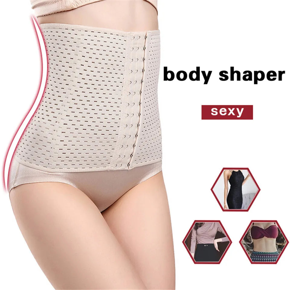 Colombian Mesh Waist Trainer Girdle for Women – Bustier Shapewear for Belly & Waist Control