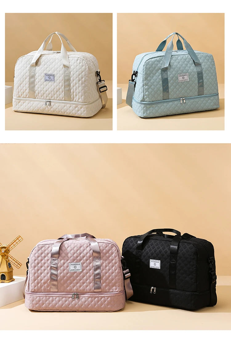 Short Trip Travel Bag – Large Capacity Waterproof Handbag with Dry & Wet Separation for Men & Women