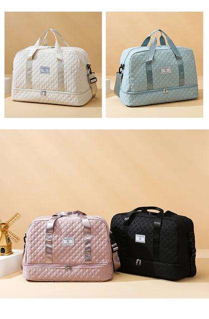 Short Trip Travel Bag – Large Capacity Waterproof Handbag with Dry & Wet Separation for Men & Women