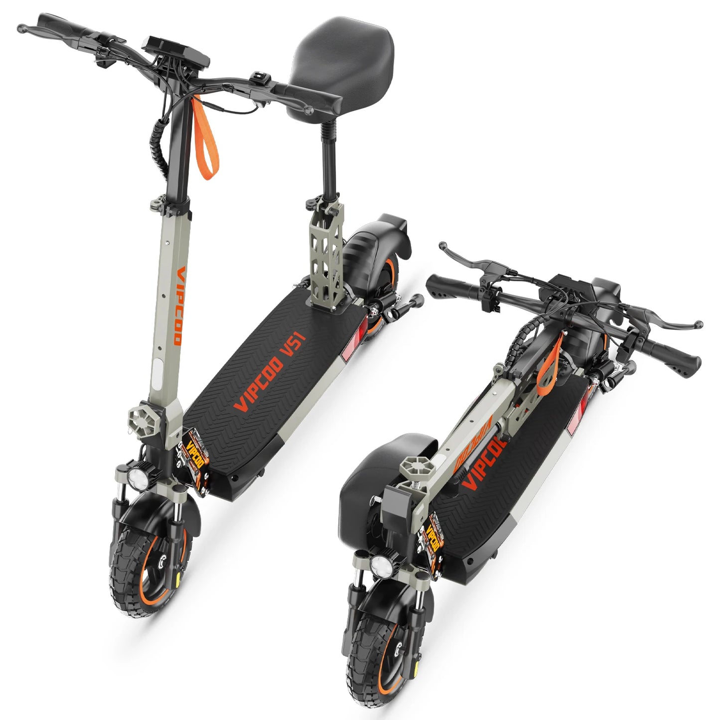 VIPCOO VS1 Electric Scooter – 700W Motor, 48V 13AH Battery, Portable Folding with 10” Off-Road Air Tires