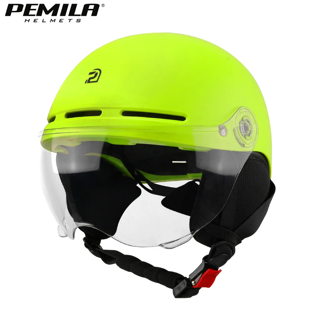 PEMILA Full Edge Wrap Cycling Helmet – MTB & Road Bike Helmet with Goggles, Ear Protection, for E-Bike & Bicycle