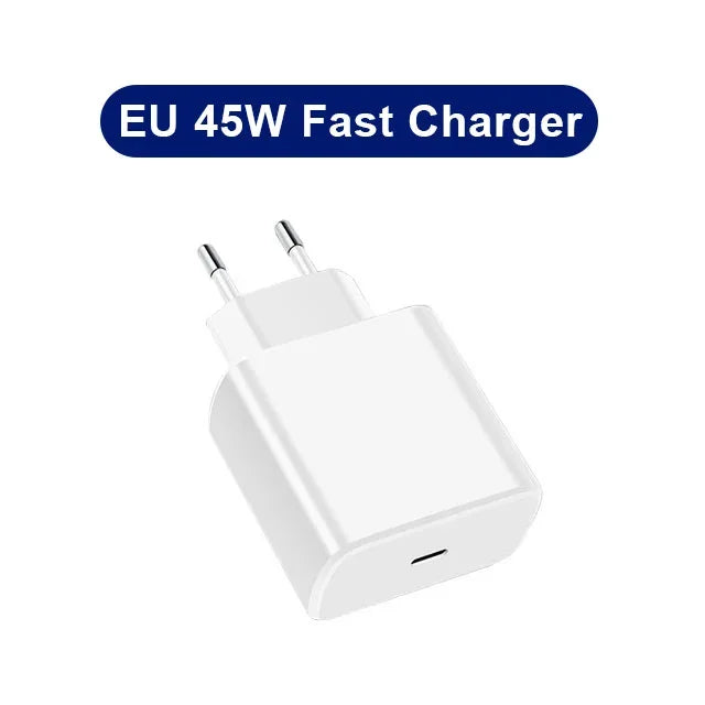 PD 45W USB-C Fast Charger — High-Speed Wall Adapter for Samsung Galaxy S24/S23 Ultra, Note, iPhone 15, Xiaomi 14