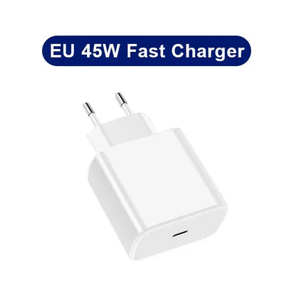 PD 45W USB-C Fast Charger — High-Speed Wall Adapter for Samsung Galaxy S24/S23 Ultra, Note, iPhone 15, Xiaomi 14