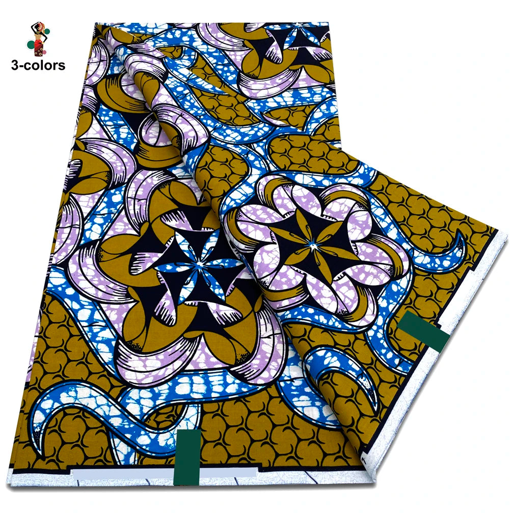 2026 Original African Wax Print Fabric - 100% Cotton Nigerian Ankara Batik Soft Pagne Material