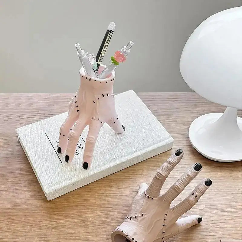 Broken Hand Halloween Ornament - Creepy Palm Garden Decor and Pen Holder Storage