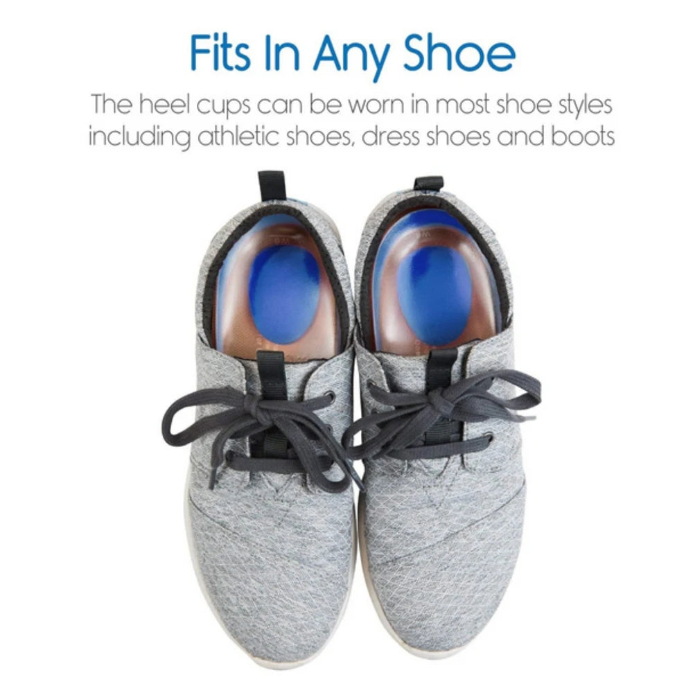 Medical Silicone Heel Protector Insoles – Inserts for Heel Spur Relief, Plantar Fasciitis Pain & Pressure Reduction