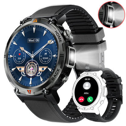 EIGIIS KE3 Smartwatch for Men – 3ATM Waterproof, Bluetooth Call, Health Monitor, Flashlight, 100+ Sports Modes