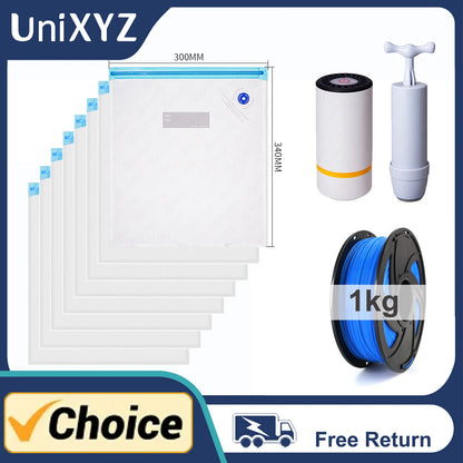 3D Printer Filament Storage Vacuum Bag – Humidity Resistant Sealing Bag for PLA, ABS, PETG Filament Drying