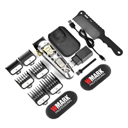 WMARK NG-130 Wireless Charging Hair Clipper – High Speed Professional Type-C Rechargeable Cutter with Charging Stand