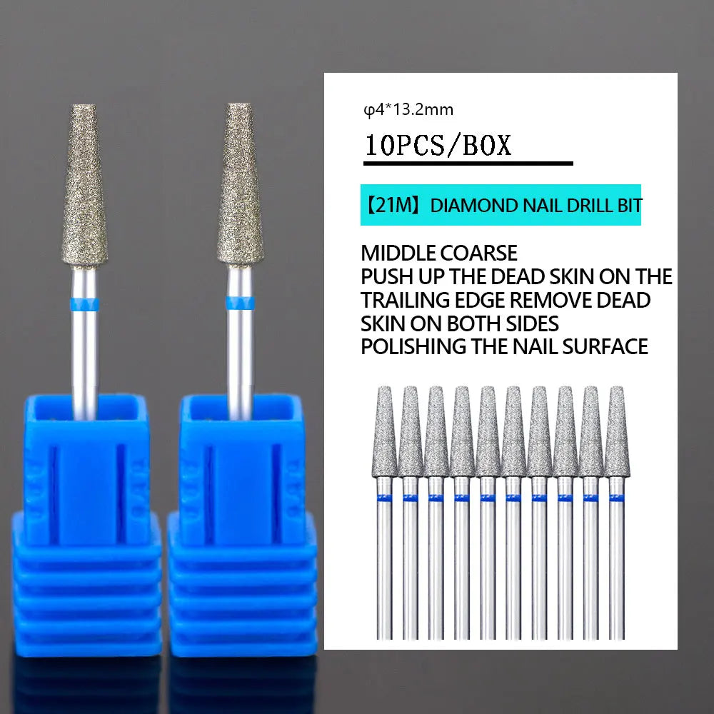 2023 NEW Tungsten Steel Nail Drill Bits - Milling Cutter for Gel Removal, Diamond Drill Bits for Dead Skin & Burrs