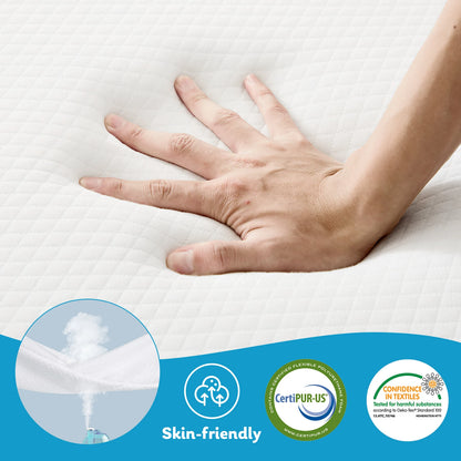 JHK Three-Fold Portable Floor Bed – CertiPUR-US Certified, Soft & Flexible Zipper Mattress for Travel, Camping, and Yoga