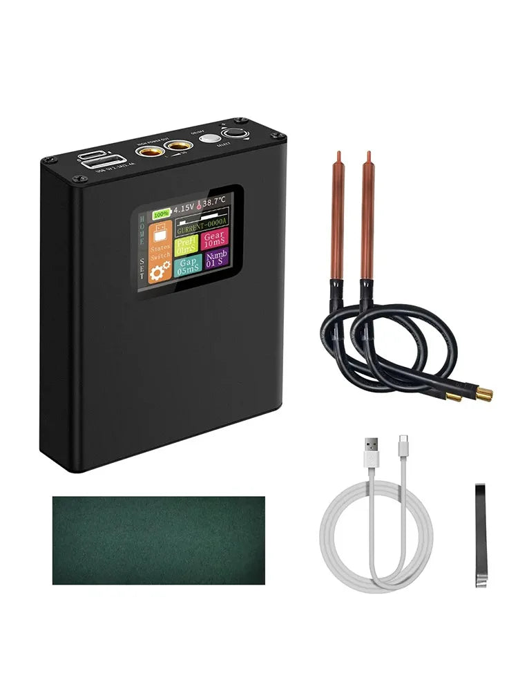 Portable Digital Spot Welder Kit — 18650 Lithium Battery Welder with 30-Speed Adjustable & Color Display