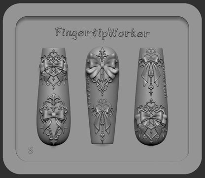 Snake Lolita Bow, Mushroom, Rose, Lotus, Bear 3D Acrylic Nail Mold - DIY Silicone Nail Decorations & Nail Art Products