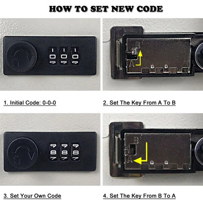 Password Key Lock Box — Multi-Key Safe Organizer for Home, Office, Car, and Factory Use