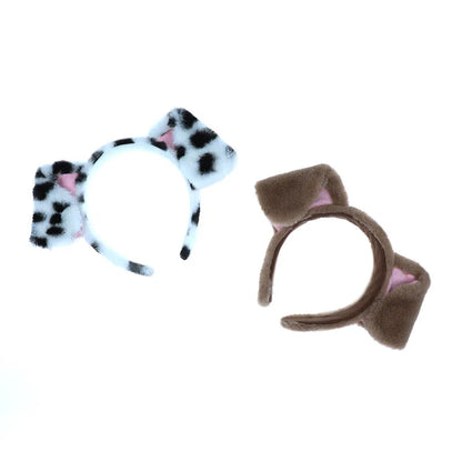 Folded Dog Ear Hairband - Kawaii Cartoon Puppy Cosplay Headwear for Students & Dog Lovers
