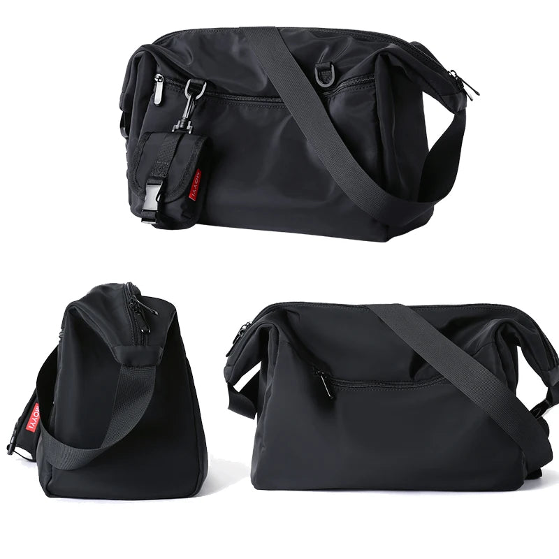 MOYYI INS Korean Style Waterproof Nylon Messenger Bag – Large Unisex Travel & Laptop Crossbody Shoulder Bag