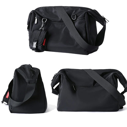 MOYYI INS Korean Style Waterproof Nylon Messenger Bag – Large Unisex Travel & Laptop Crossbody Shoulder Bag