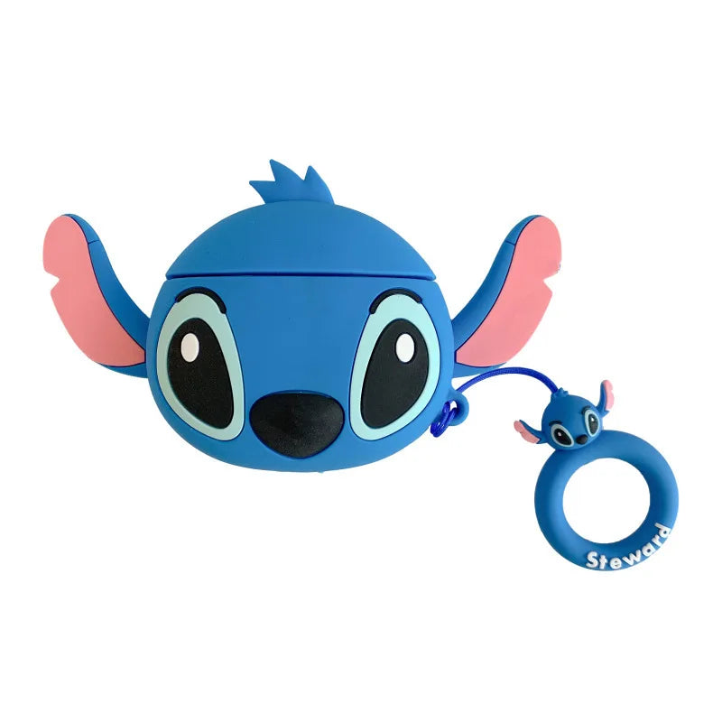 3D Cartoon Silicone Case for AirPods 1/2/3 & Pro/Pro 2 — Protective Wireless Earphone Cover with Hook