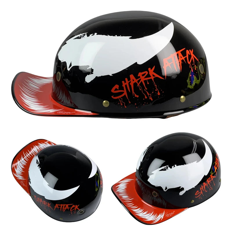 Retro Half Motorcycle Helmet – Universal Four Seasons Riding Helmet for Harley & Electric Vehicles