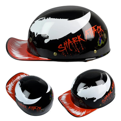 Retro Half Motorcycle Helmet – Universal Four Seasons Riding Helmet for Harley & Electric Vehicles