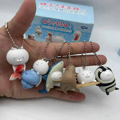 Rabbit Pills Ocean Partner Aquarium Blind Box - Sea Elf Penguin Pendant Bag Charm Surprise Gift