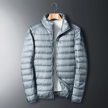UETEEY Men’s Ultra-Light White Duck Down Jacket – Waterproof Casual Outdoor Padded Coat, Autumn Winter Lightweight