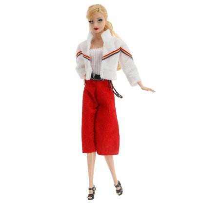 Fashion Doll Clothes for Barbie – Casual Dress, Pants & Trousers Outfit Accessories for Girls Gift Toy