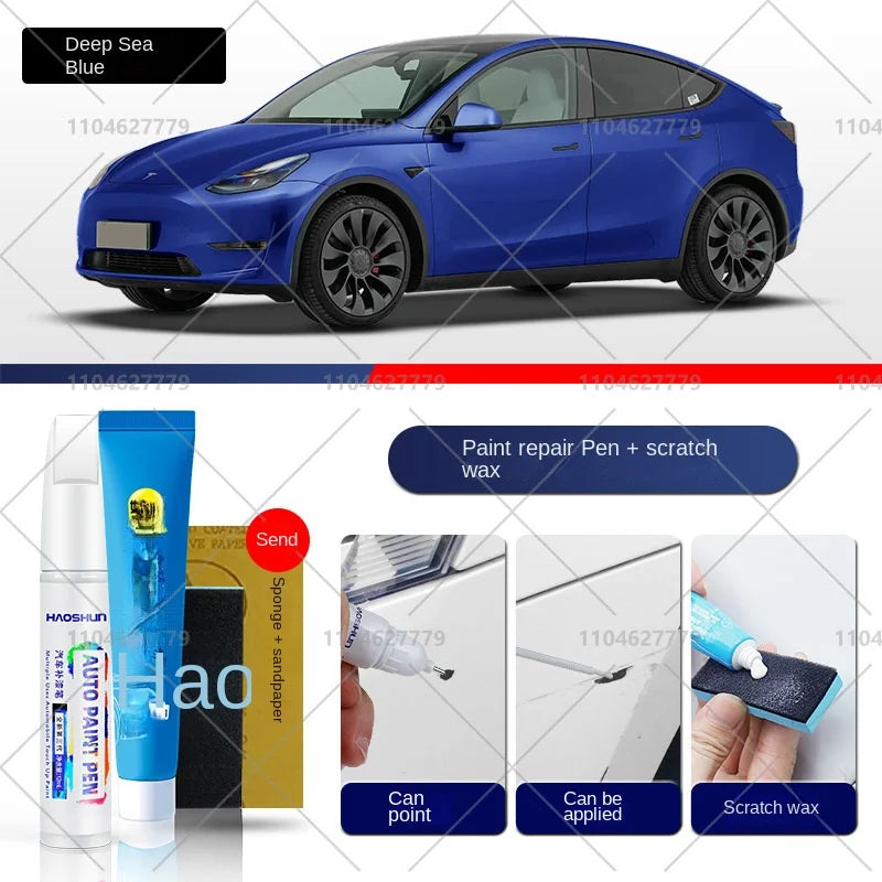 Tesla Paint Repair Pen for 2012-2025 Model 3 Y X S — Car Touch Up Pen Black White Wheel Scratch Repair Agent