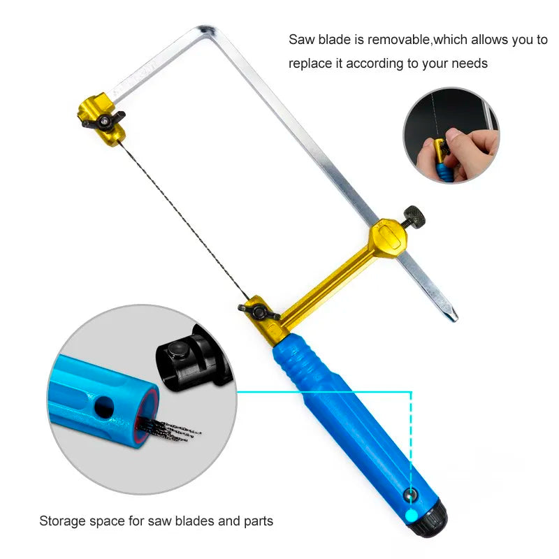 CMCP Adjustable Saw Bow - U-Type Cutting Tool for Jewelry Saw Frame Wooden Handle - Hand Tool for Jeweler's Saw Frame