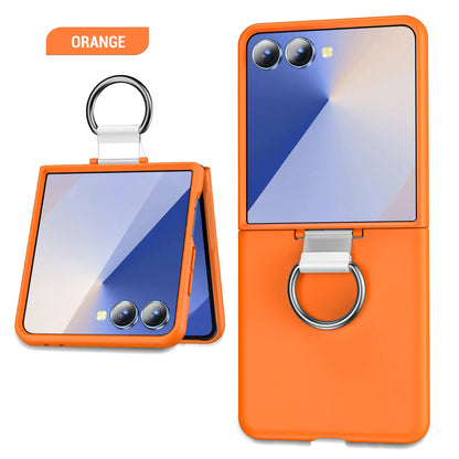 Shockproof Ring Holder Case for Samsung Galaxy Z Flip 7/6/5/4/3 5G - Hard PC Armor Protective Back Cover