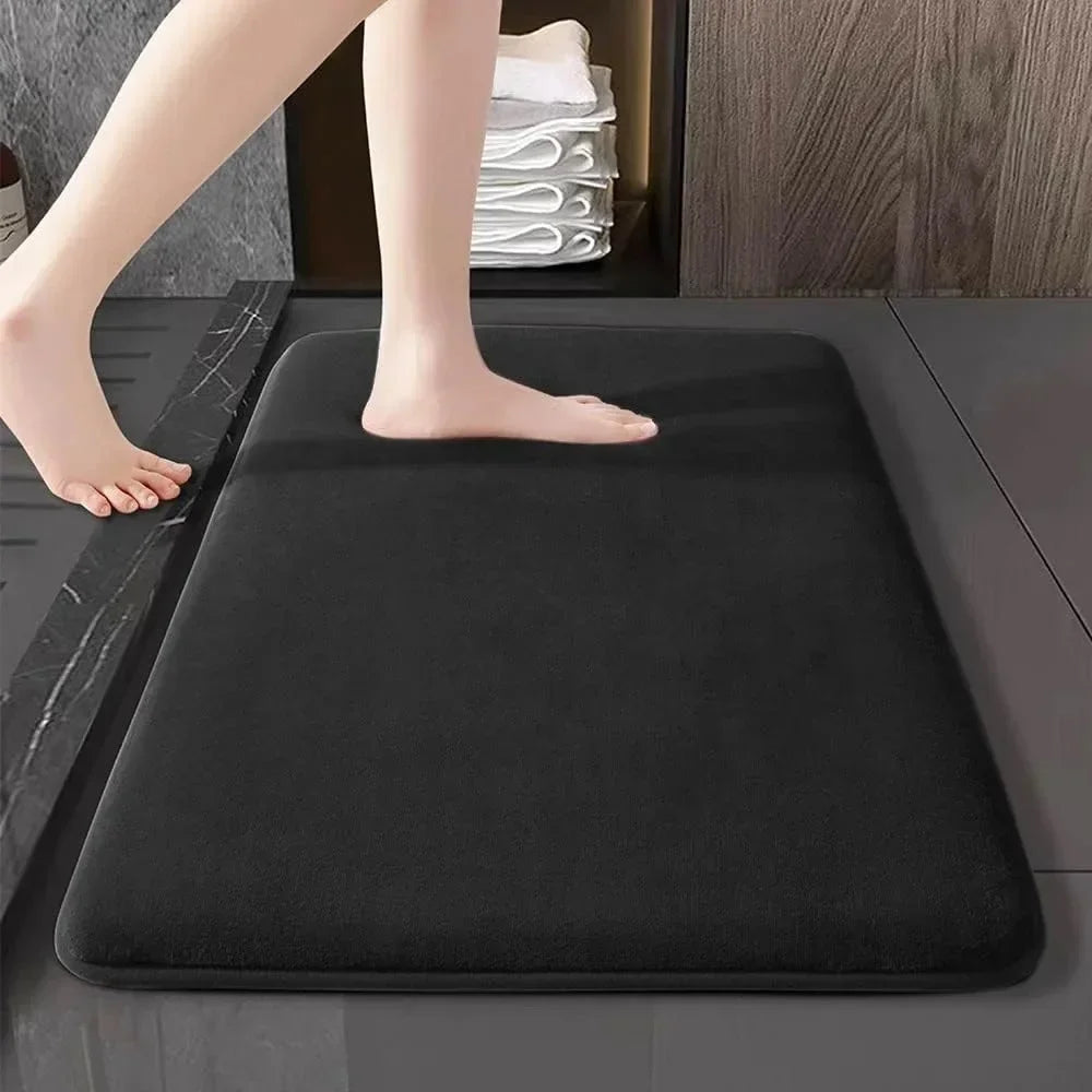 Super Absorbent Memory Foam Bath Mat - Non-Slip Bathroom Rug for Bathtub, Shower, and Toilet