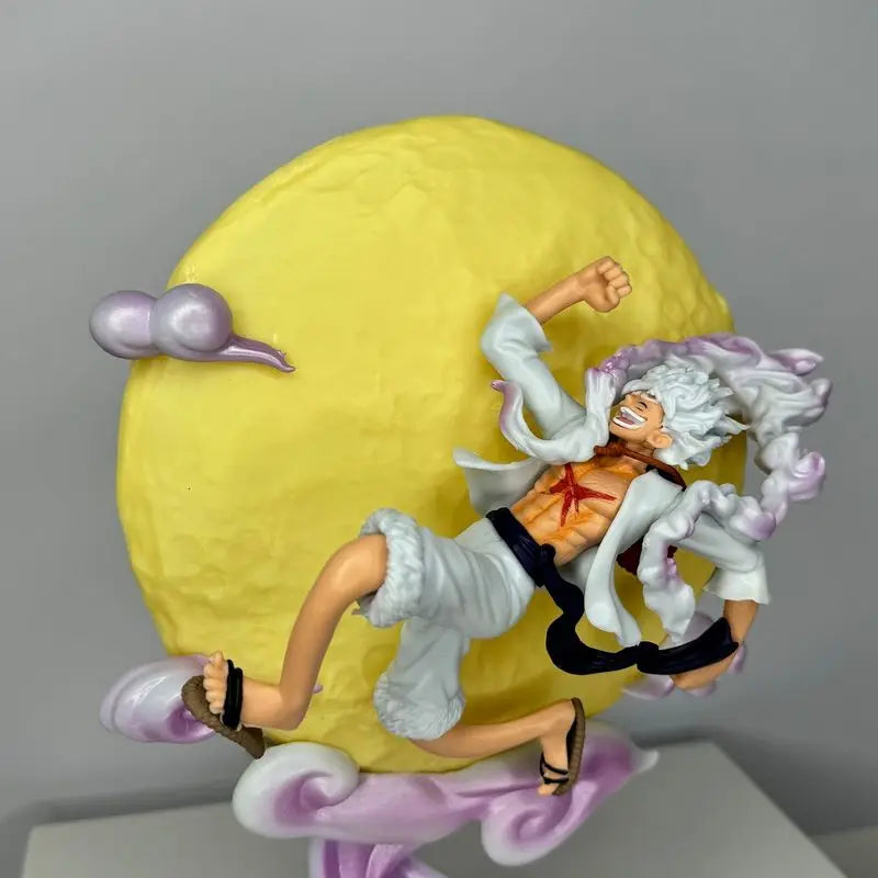 One Piece Luffy Gear 5 Moon Light Figure – 26cm Anime GK Statue Model, Nika Action Figure Home Decor Collectible Periphery Toy