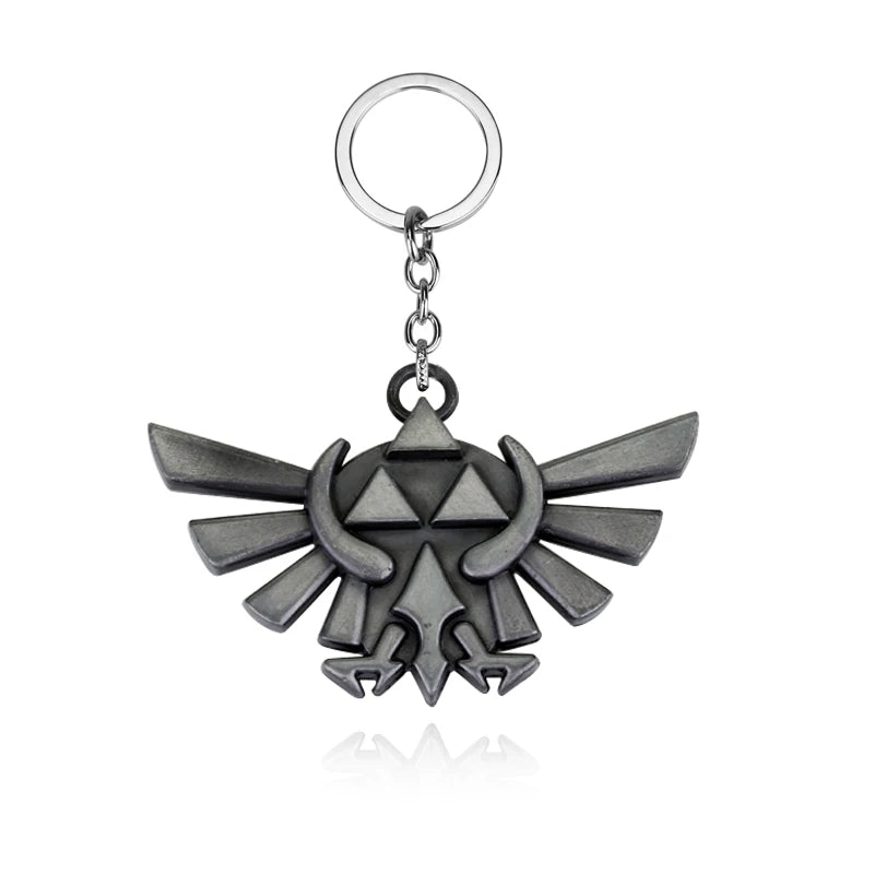 Zelda Shield Keychain – Enamel Metal Symbol Pendant Keyring for Men & Fans Gift