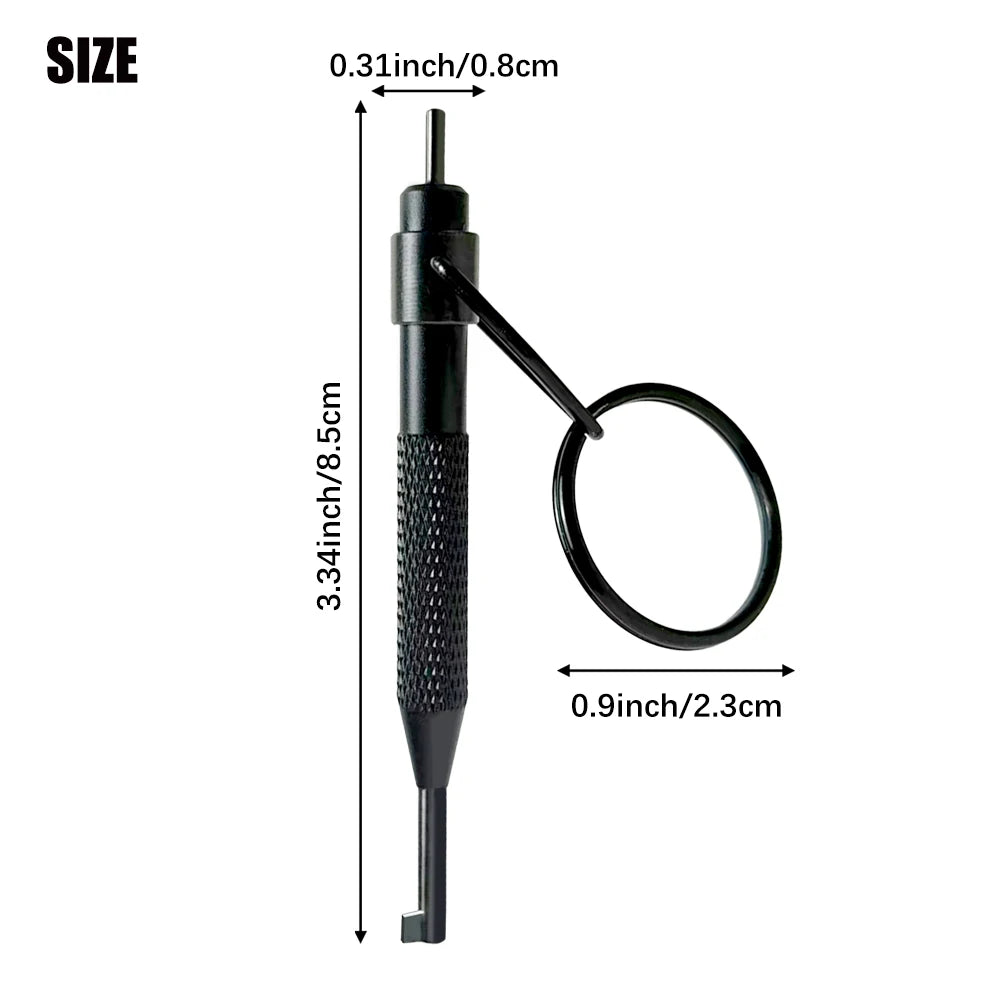 AK-01B Rotating Handcuff Key — High Carbon Steel & Aluminum Alloy with Key Ring, Universal Police Handcuff Key
