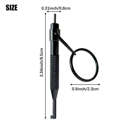 AK-01B Rotating Handcuff Key — High Carbon Steel & Aluminum Alloy with Key Ring, Universal Police Handcuff Key