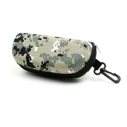 Portable Tactical Sunglasses Case - Military-Grade EVA Eyewear Pouch with MOLLE System for Outdoor and Hunting Goggles Storage