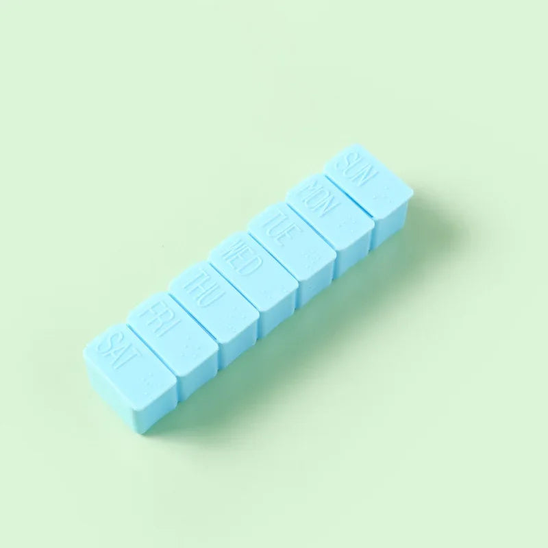 2Pcs/Set Travel Pill Box Holder – Weekly Medicine Organizer, Independent Lattice Tablet Dispenser Case
