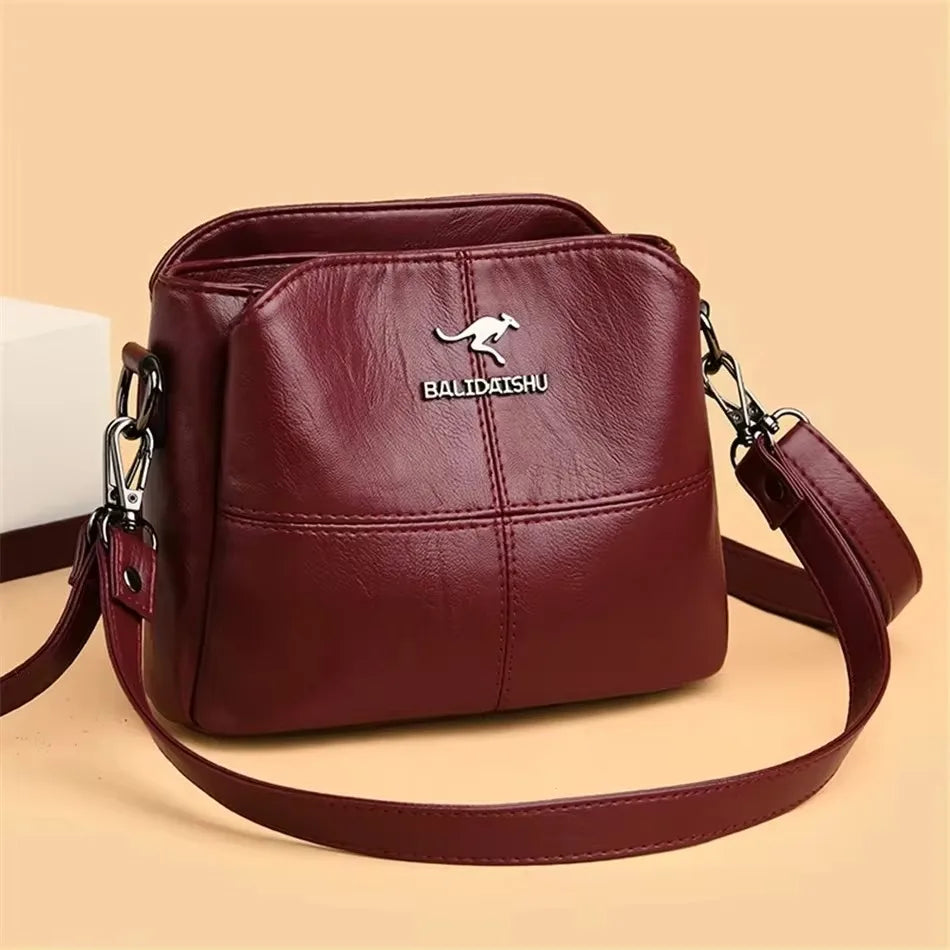 Luxury Women’s Leather Handbag – Large Capacity Shoulder & Crossbody Designer Bag
