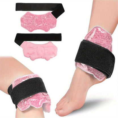Ankle & Sports Foot Ice Pack — Hot & Cold Gel Pack with Adjustable Stand, Reusable, Microwaveable & Freezable