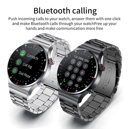 LIGE 2023 ECG+PPG Smartwatch for Men – AMOLED Touchscreen, Bluetooth Call, NFC, Waterproof Sports Watch for Android & iOS