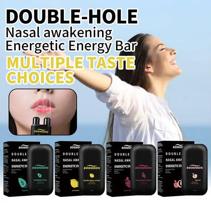 Energizing Aromatherapy Nasal Inhaler - Fruit-Style Essential Oil Nasal Energy Bar for Boosting Work Focus & Energy in Men & Women